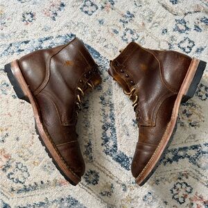 Men's Rugged Brown Leather Boots